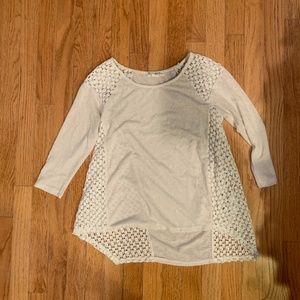 Cream Three Quarter Shirt